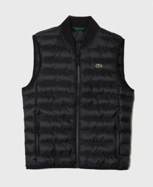 Lacoste BH0537 Padded Water-Repellent Vest Gilet Black