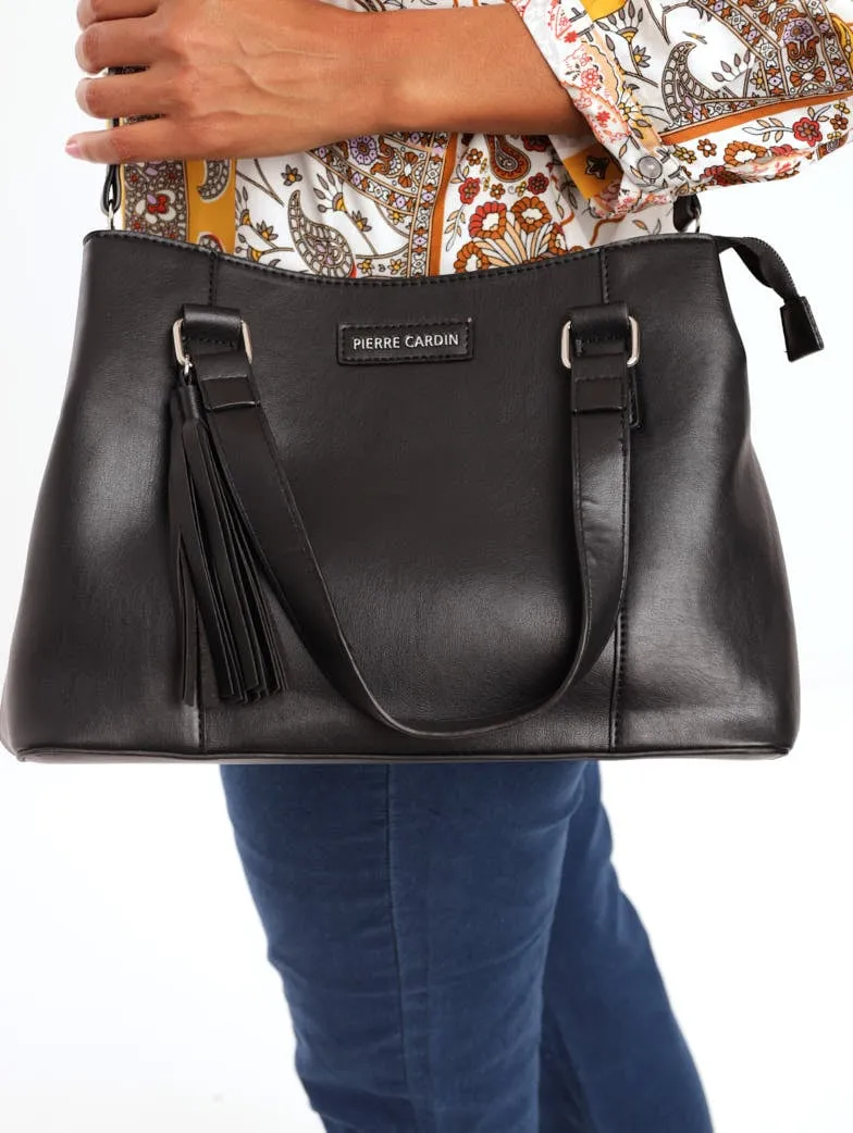 Ladies Abigail Relaxed Satchel Bag - Black