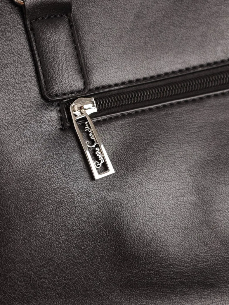 Ladies Abigail Relaxed Satchel Bag - Black