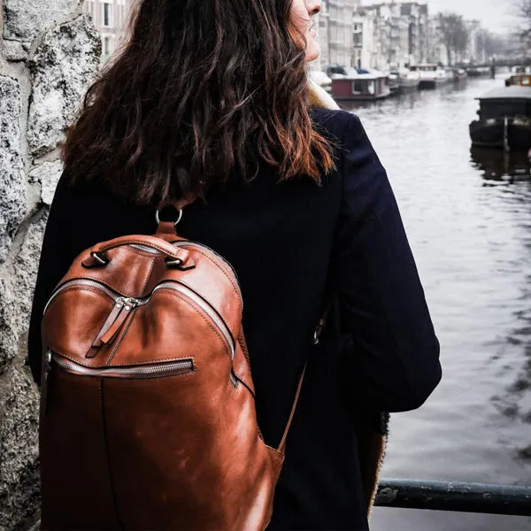 LADIES LAPTOP BACKPACK 37CM, TAN