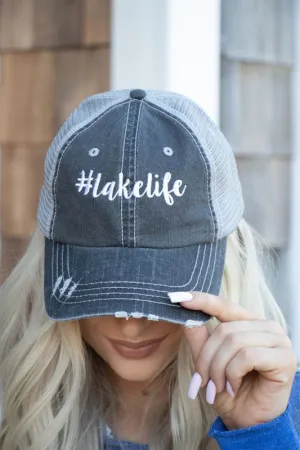 Lakelife Embroidered Trucker Cap Hat