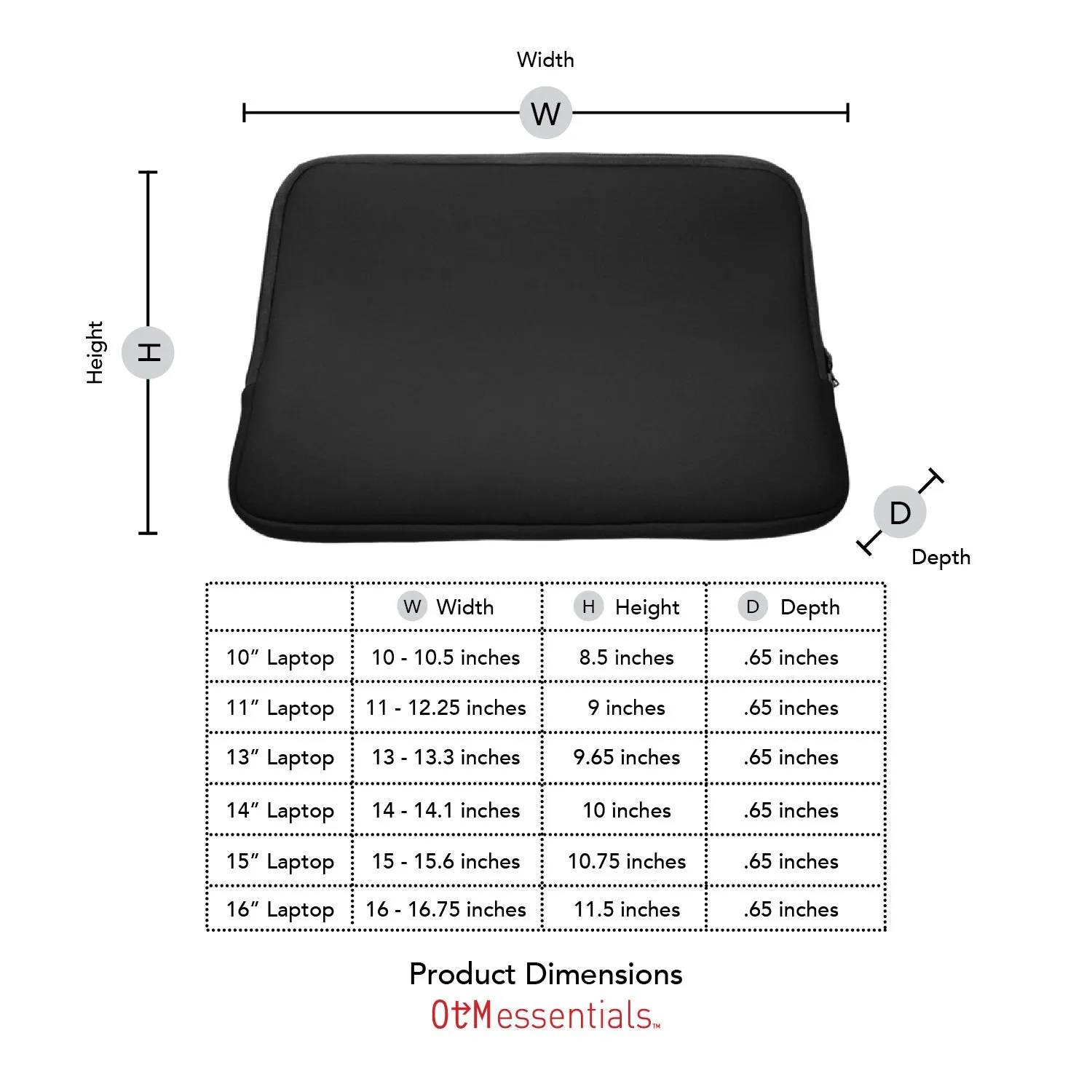 Laptop Sleeve, Neoprene, University of Chicago