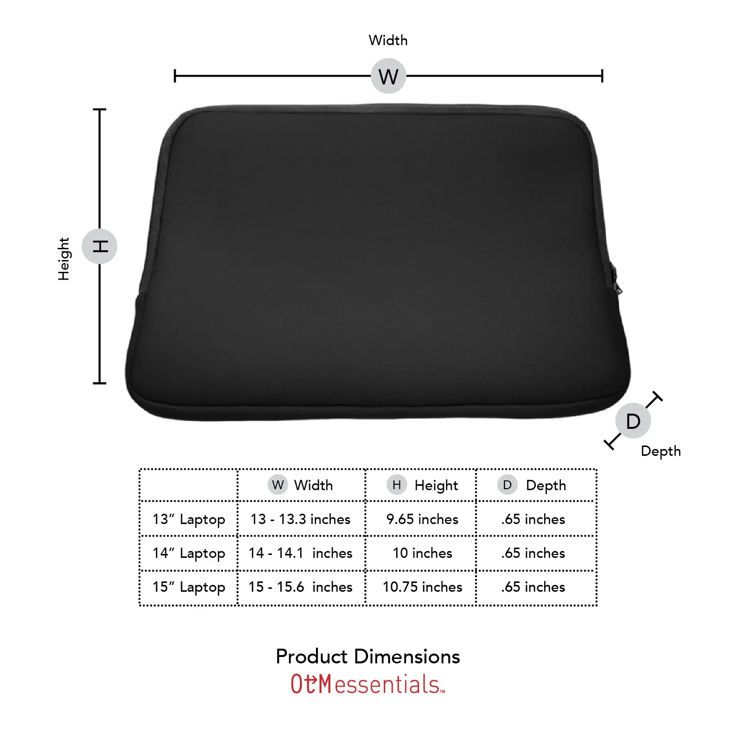 Laptop Sleeve, Neoprene, Wayne State University