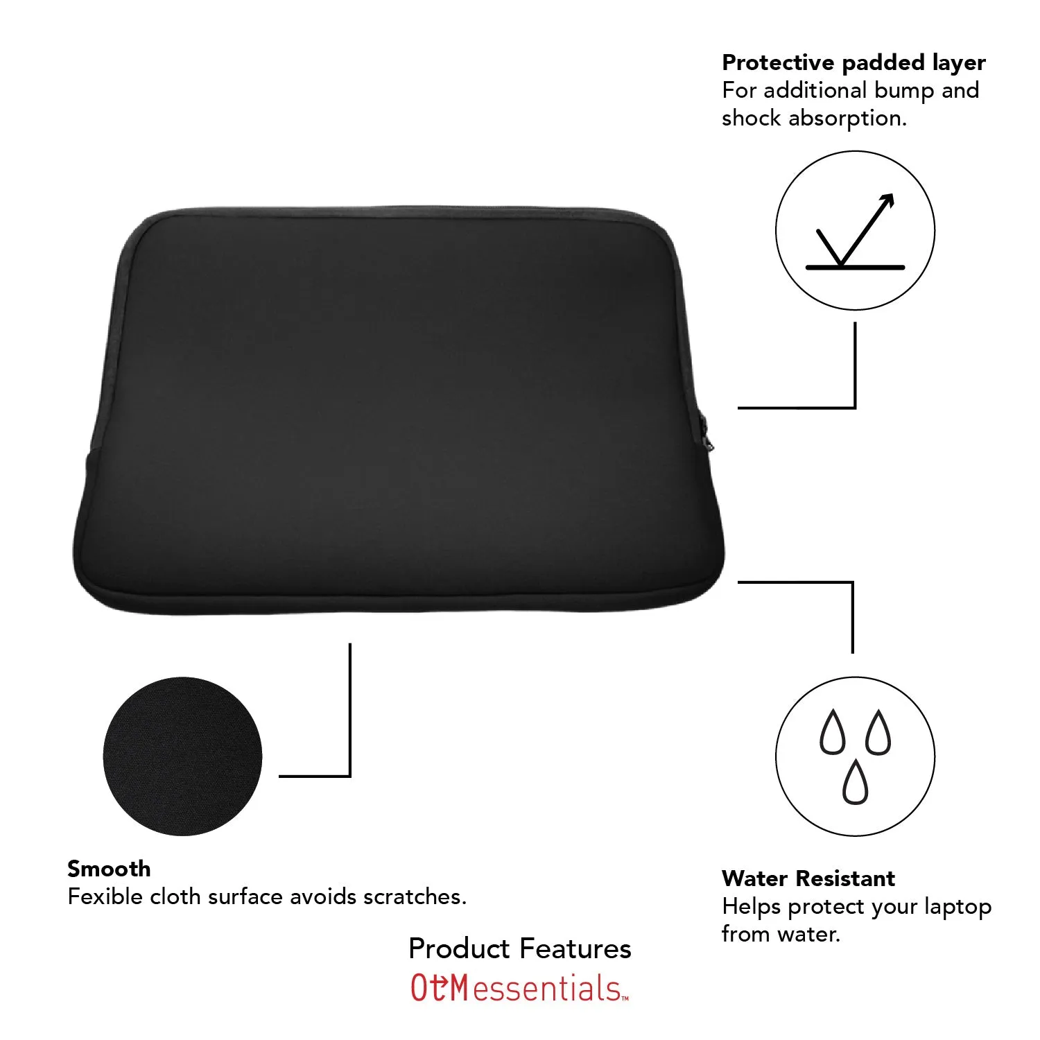 Laptop Sleeve, Neoprene, Wayne State University