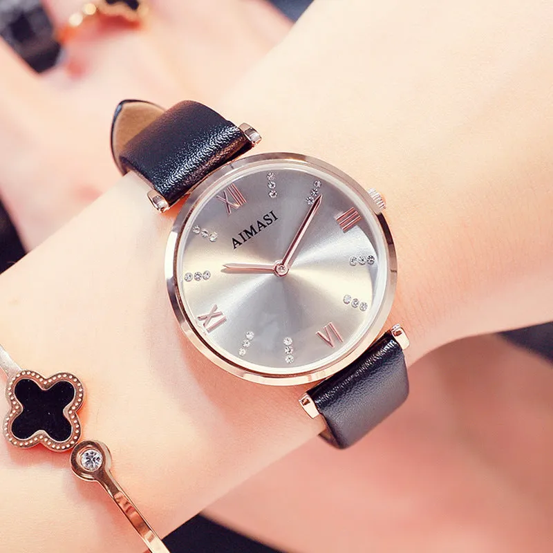 Large Dial Roman Scale Women's Watch