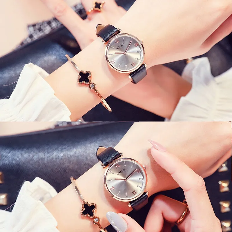 Large Dial Roman Scale Women's Watch