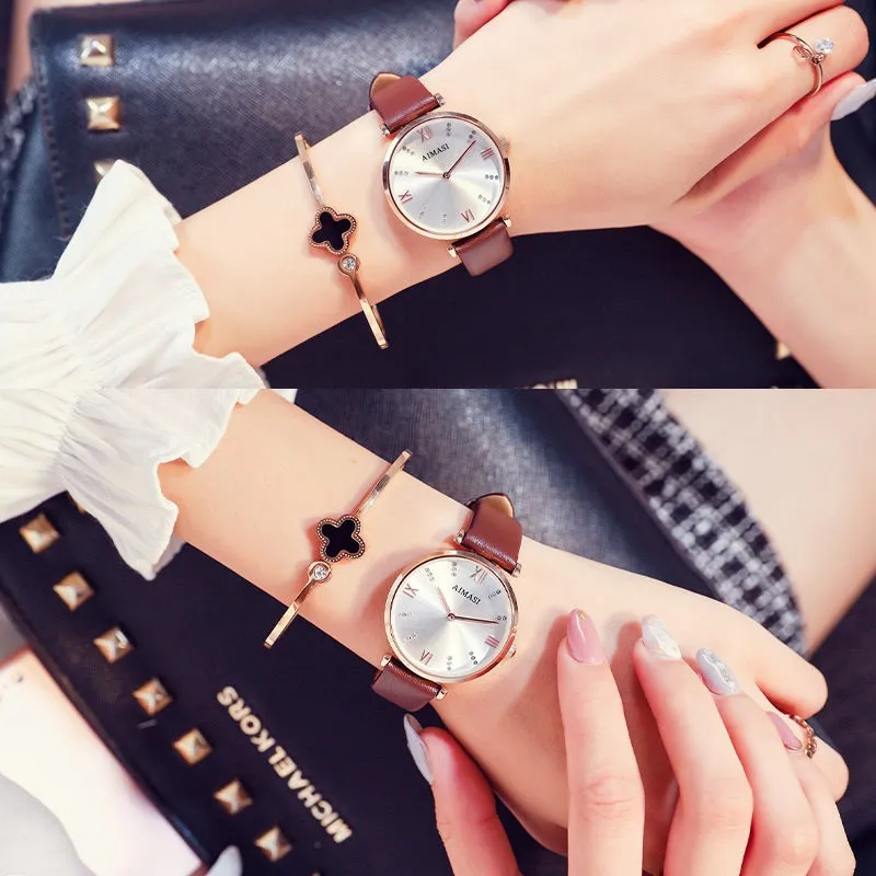 Large Dial Roman Scale Women's Watch
