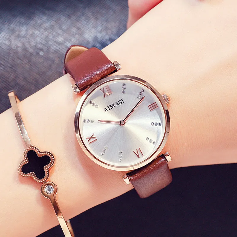 Large Dial Roman Scale Women's Watch