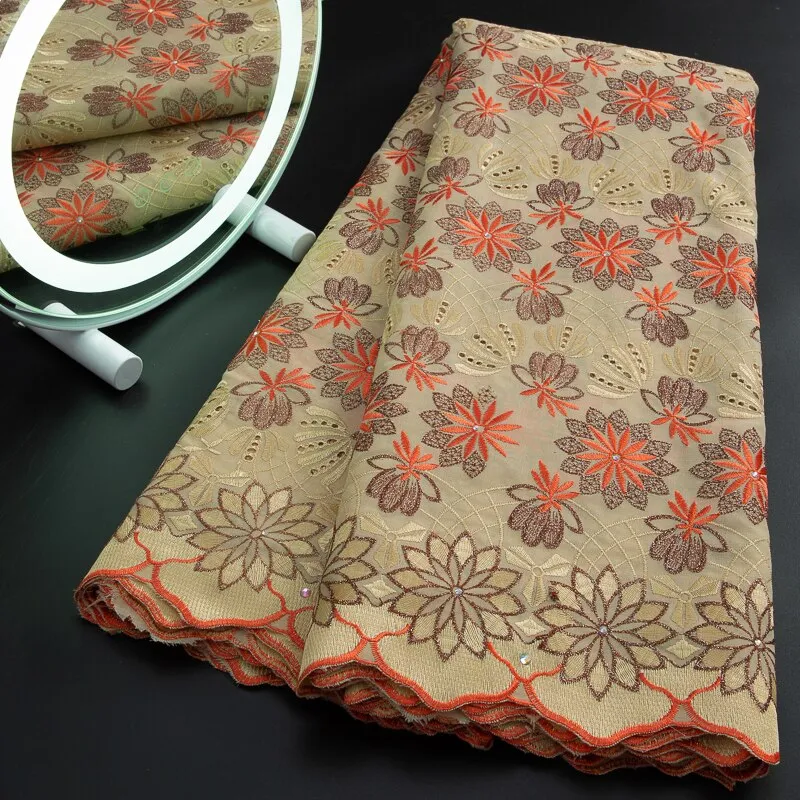 Last African Cotton Lace Fabric 2023 High Quality Lace Swiss Voile Lace Fabric Nigerian Lace Fabrics For Women Party Sew A 3253