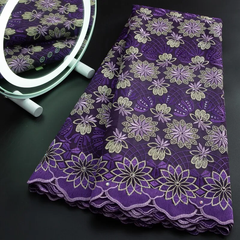Last African Cotton Lace Fabric 2023 High Quality Lace Swiss Voile Lace Fabric Nigerian Lace Fabrics For Women Party Sew A 3253