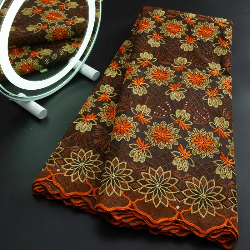 Last African Cotton Lace Fabric 2023 High Quality Lace Swiss Voile Lace Fabric Nigerian Lace Fabrics For Women Party Sew A 3253
