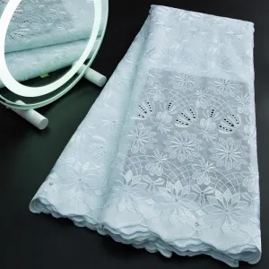 Last African Cotton Lace Fabric 2023 High Quality Lace Swiss Voile Lace Fabric Nigerian Lace Fabrics For Women Party Sew A 3253