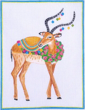 LB-P-03 Party Animal Imapala with Floral Wreath & Pompoms