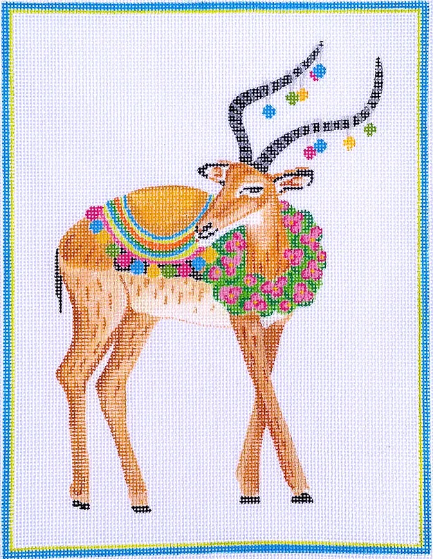 LB-P-03 Party Animal Imapala with Floral Wreath & Pompoms