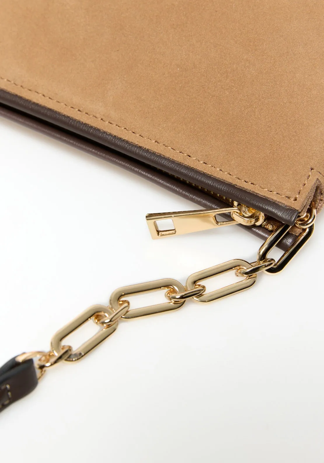 Leather Chain Bag - Camel