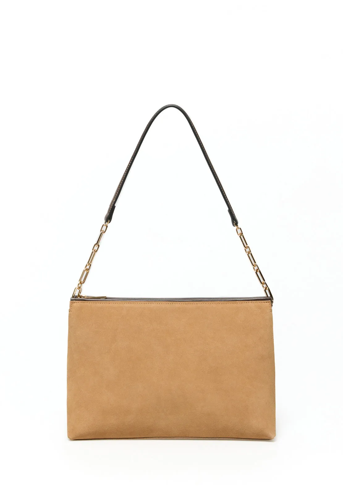 Leather Chain Bag - Camel