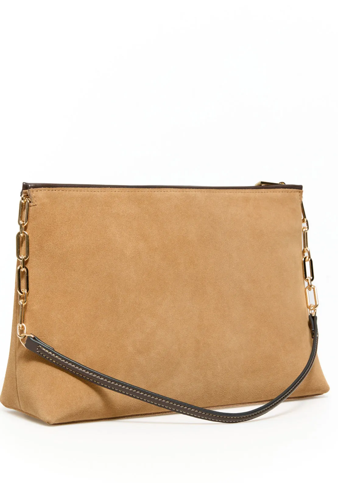 Leather Chain Bag - Camel