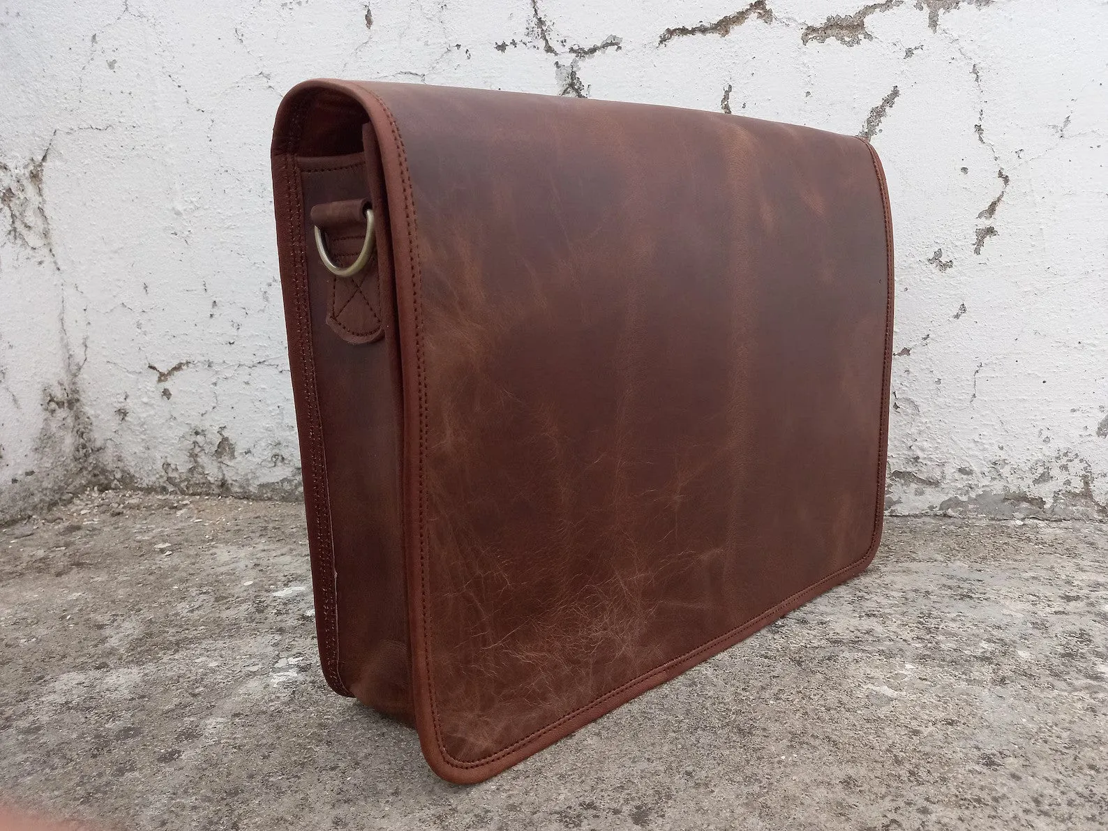 leather messenger bag men laptop bag
