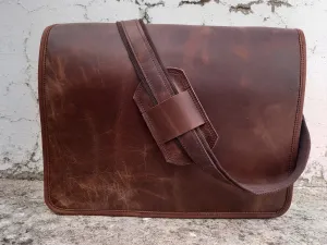 leather messenger bag men laptop bag