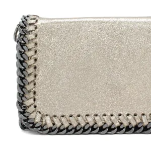 Leather Metallic Chain Handbag