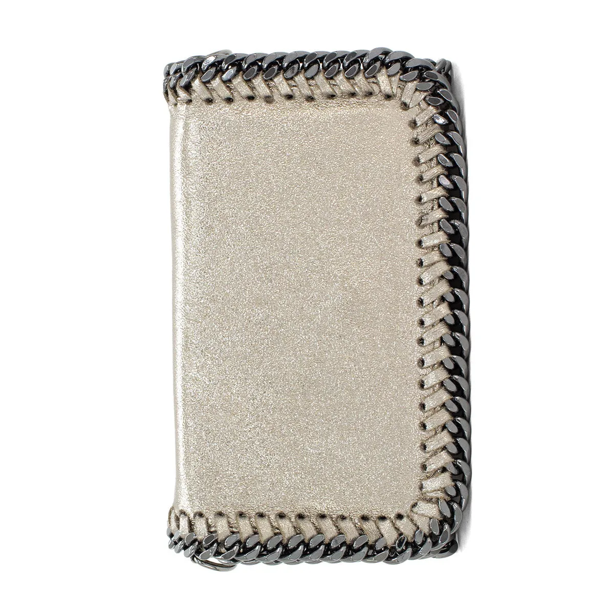 Leather Metallic Chain Handbag