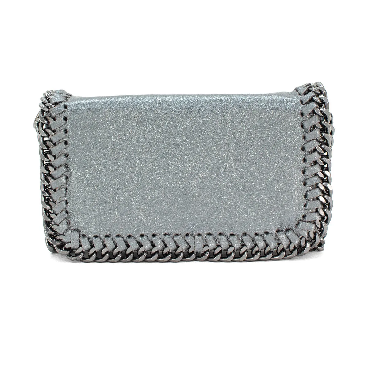 Leather Metallic Chain Handbag
