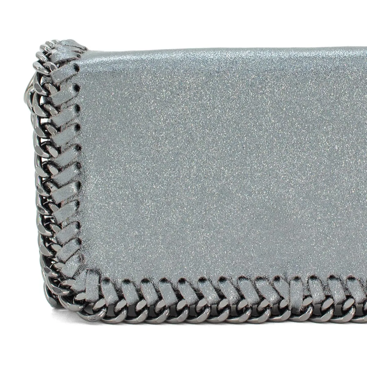 Leather Metallic Chain Handbag