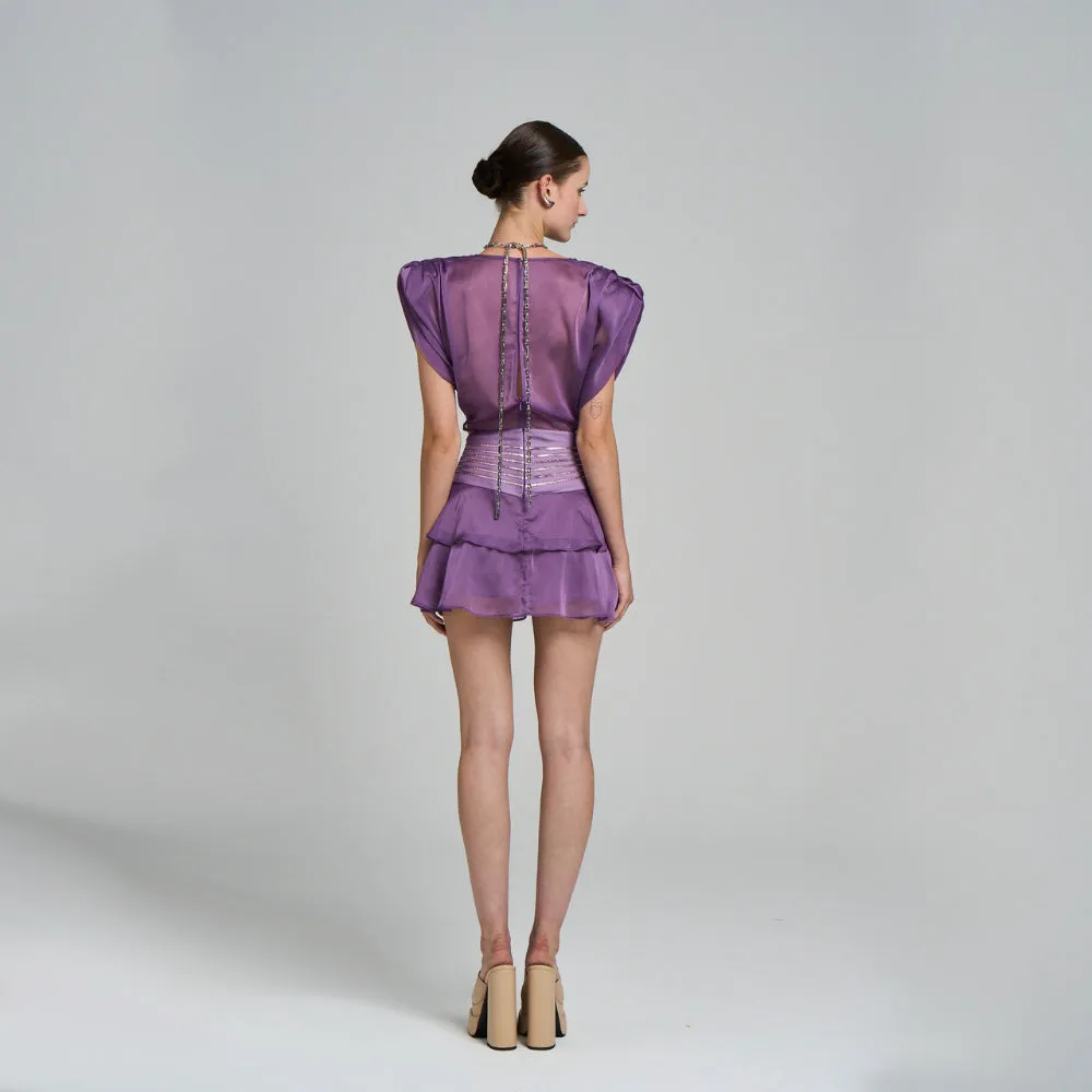 Leda Metallic Mini Dress
