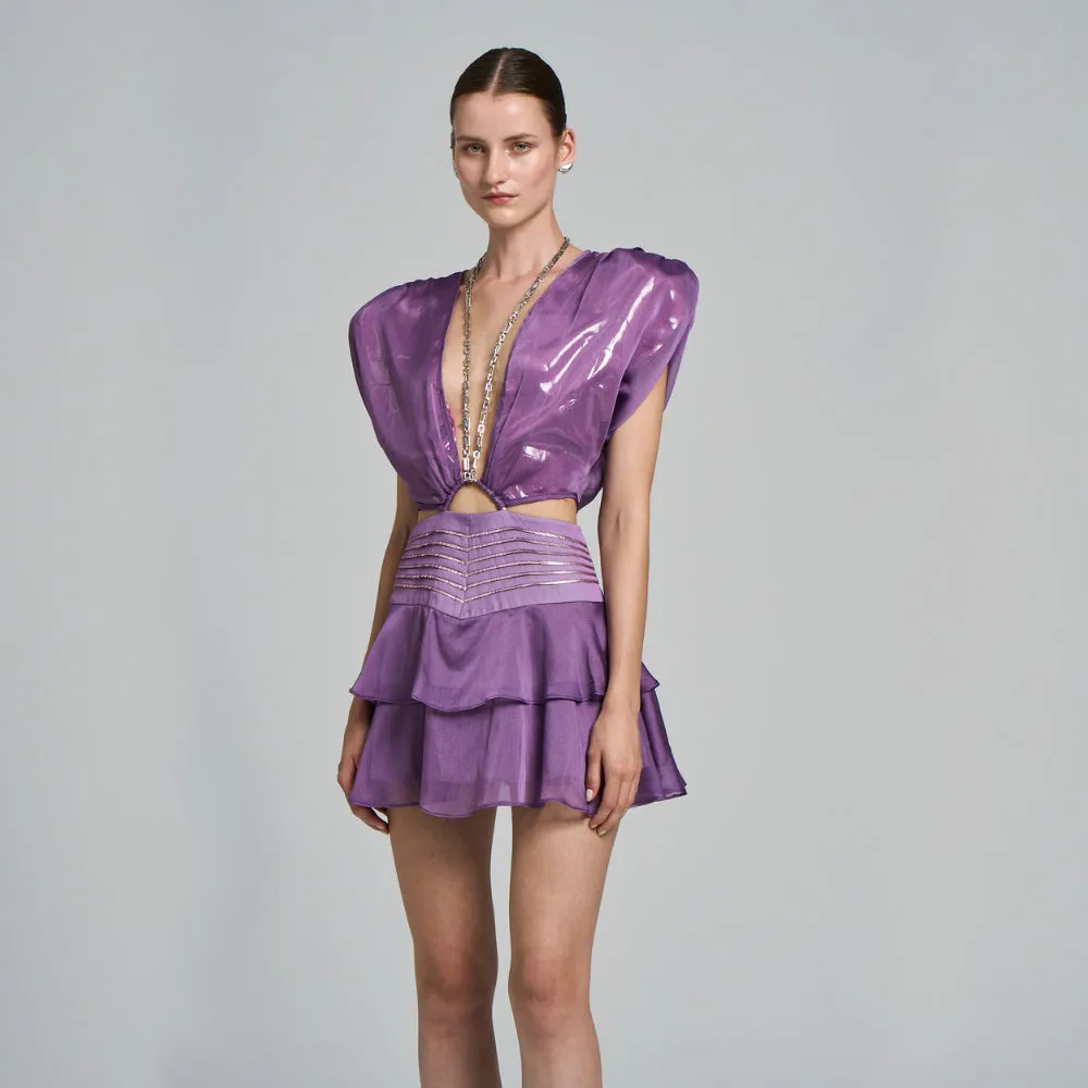 Leda Metallic Mini Dress