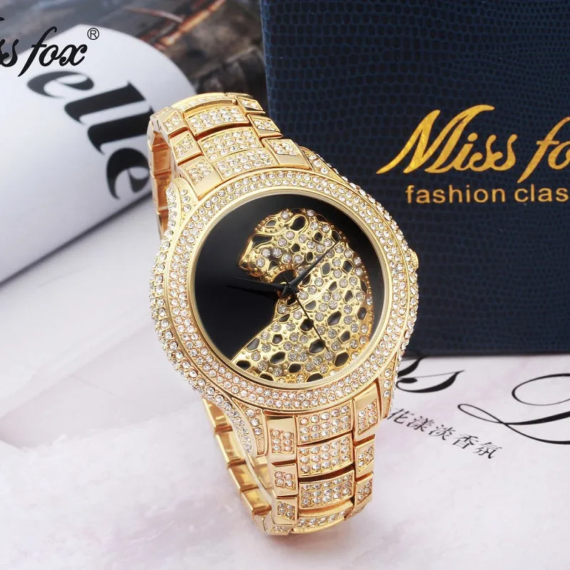 Leopard Pattern Dial Women's Watch