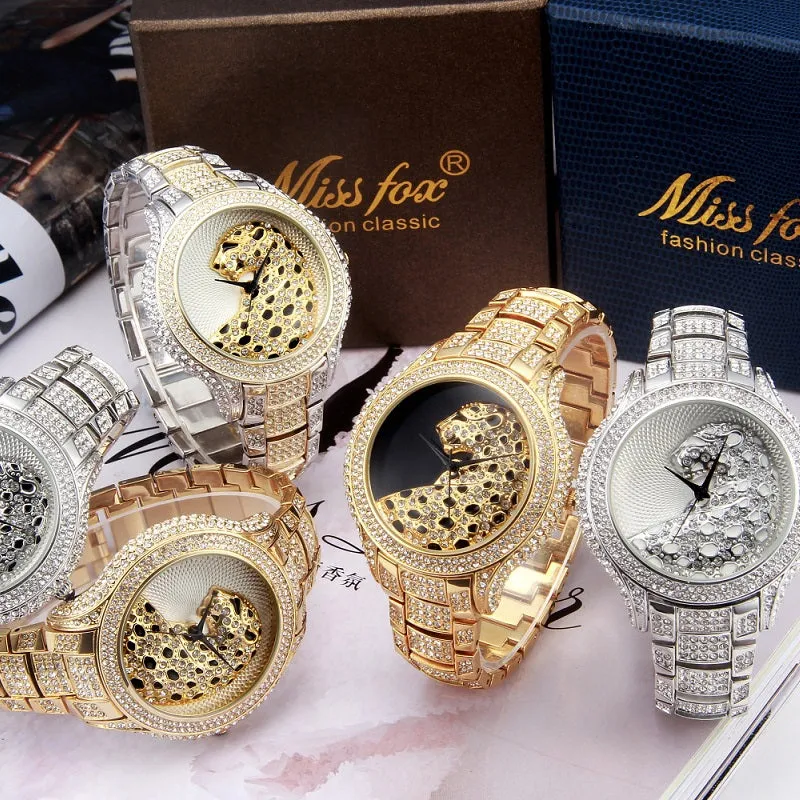Leopard Pattern Dial Women's Watch