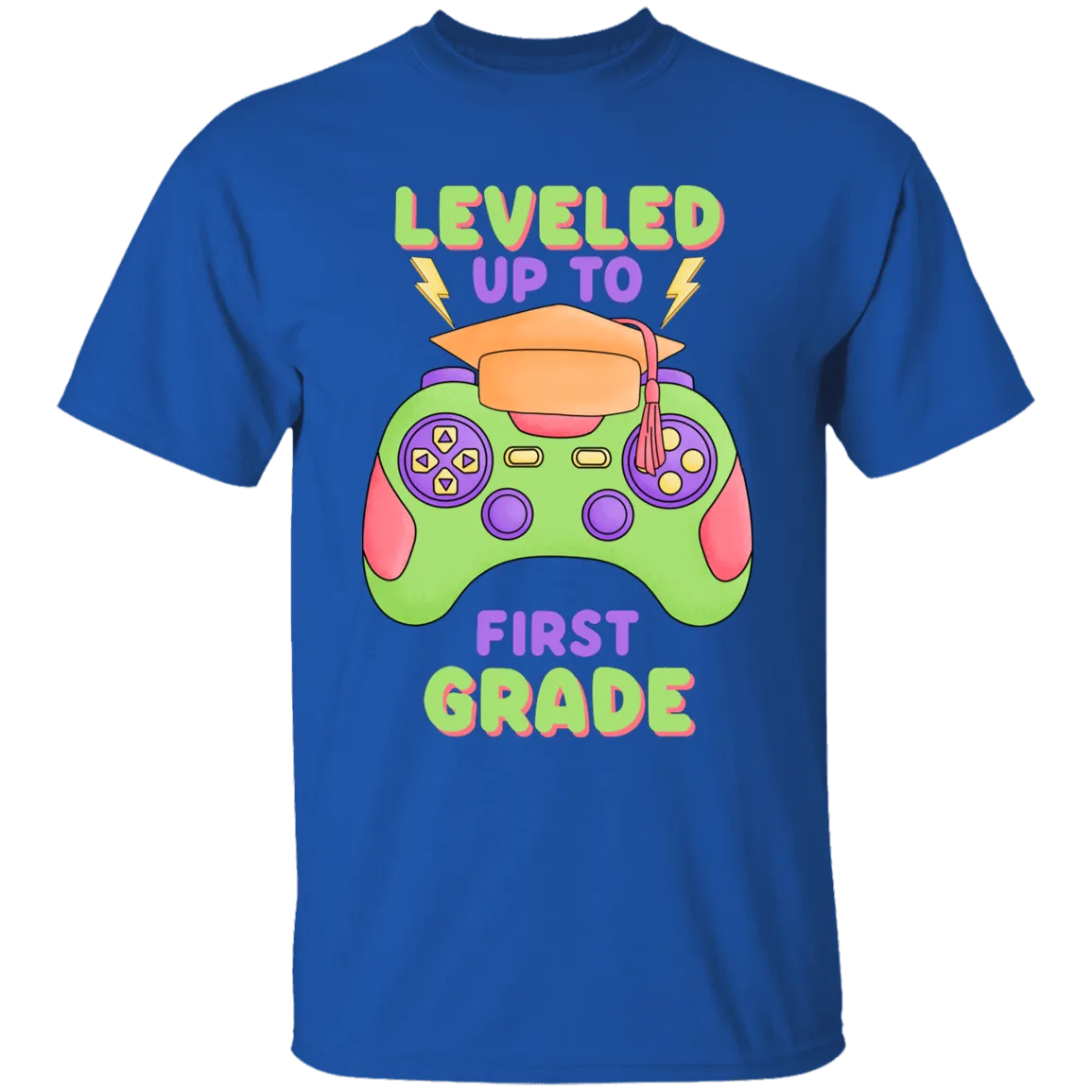 Leveled Up To First Grade Youth Cotton T-Shirt