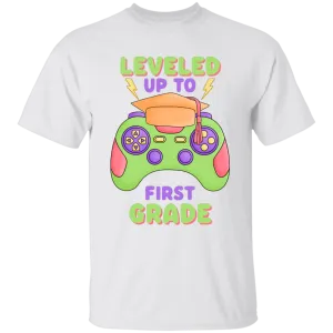 Leveled Up To First Grade Youth Cotton T-Shirt