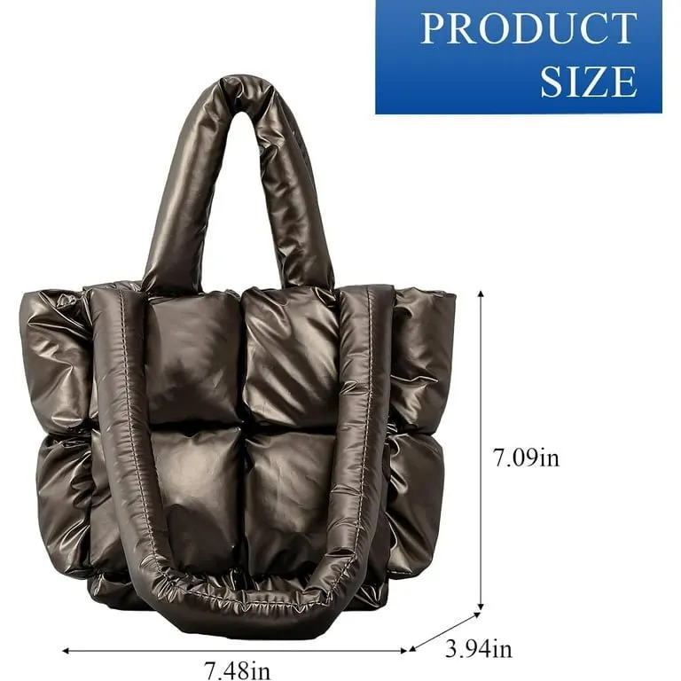 Limited Edition Metallic Puffer Tote Bags
