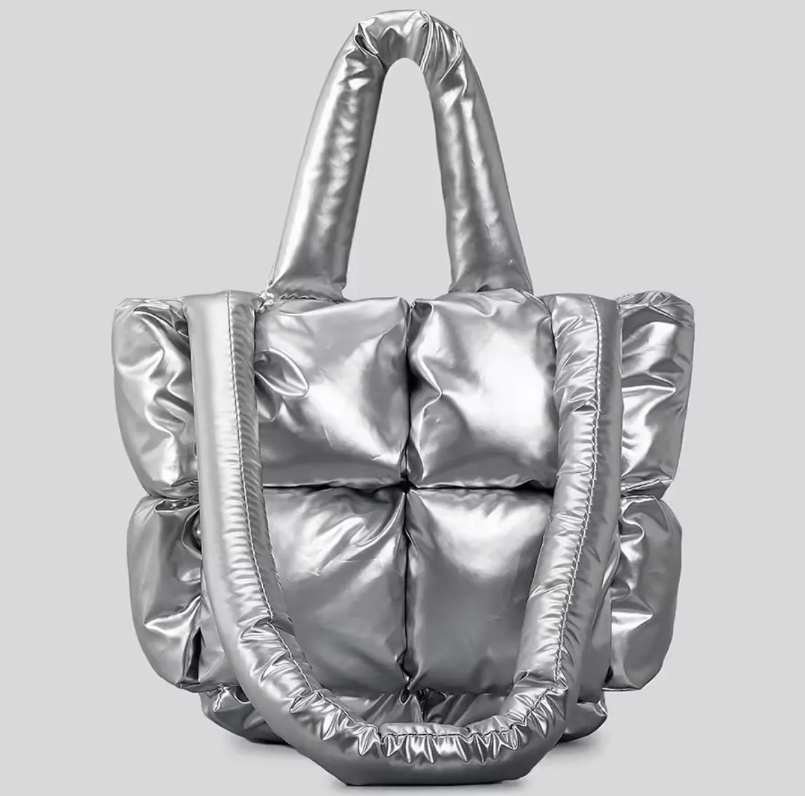 Limited Edition Metallic Puffer Tote Bags