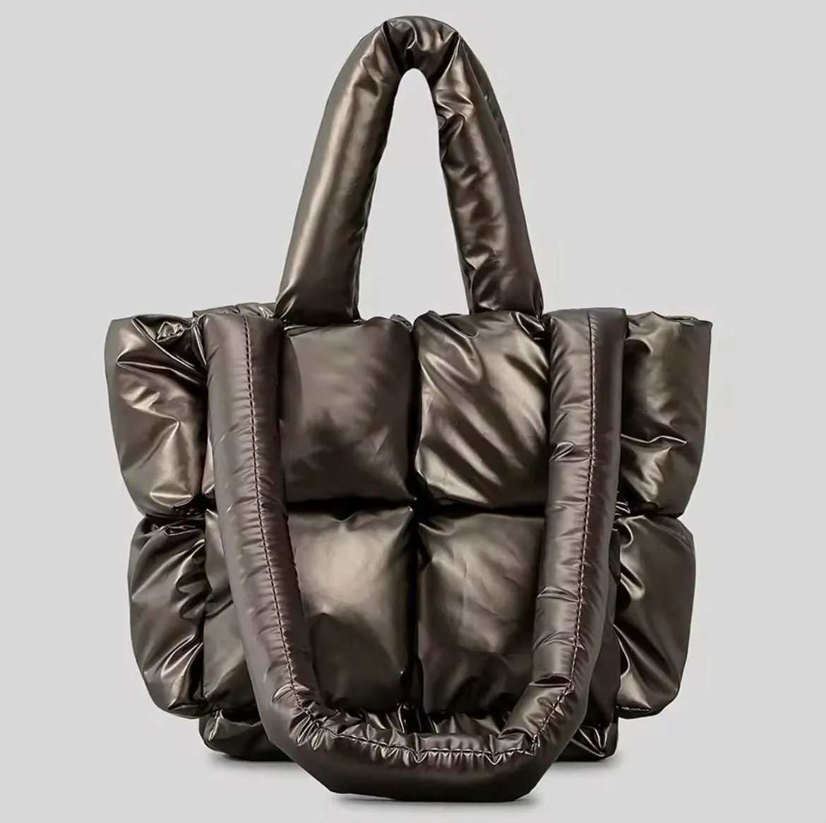 Limited Edition Metallic Puffer Tote Bags