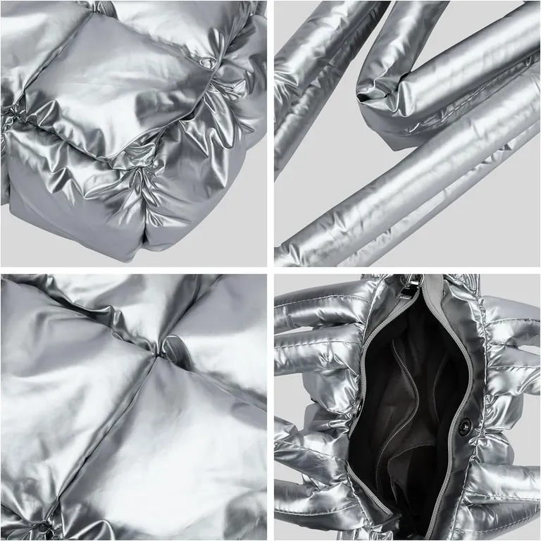 Limited Edition Metallic Puffer Tote Bags