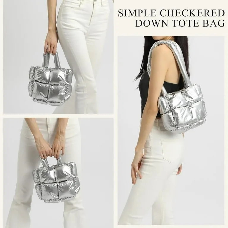 Limited Edition Metallic Puffer Tote Bags