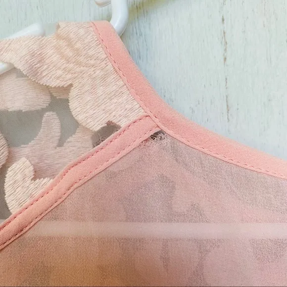 Little Mistress Pink Mesh &amp; Tulle Paisley Dress