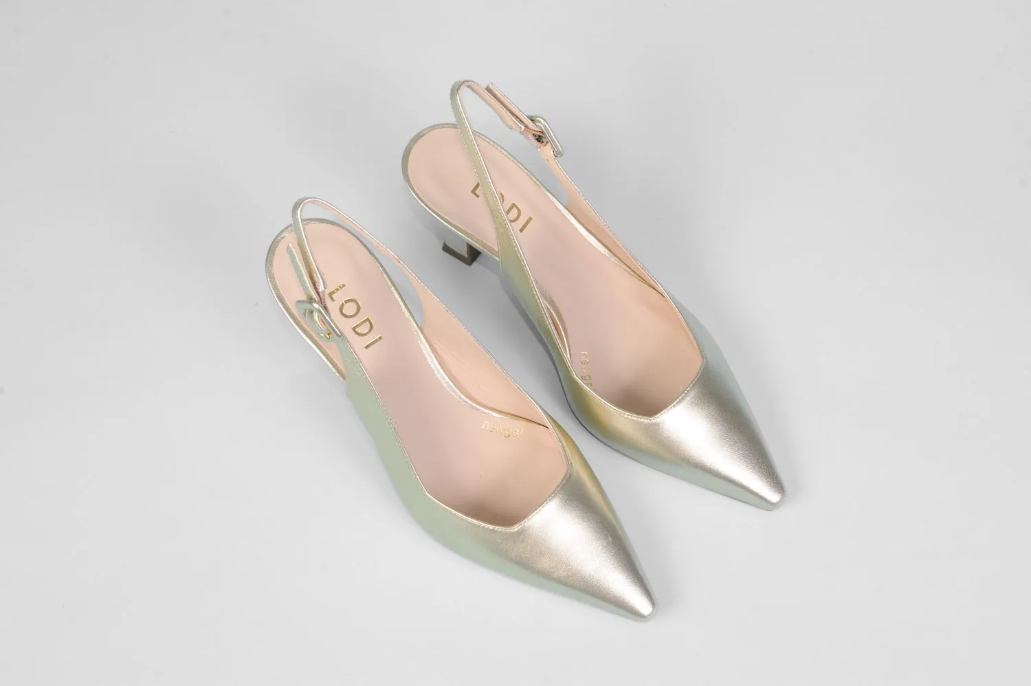 Lodi - Juco Gold Kitten Slingback*