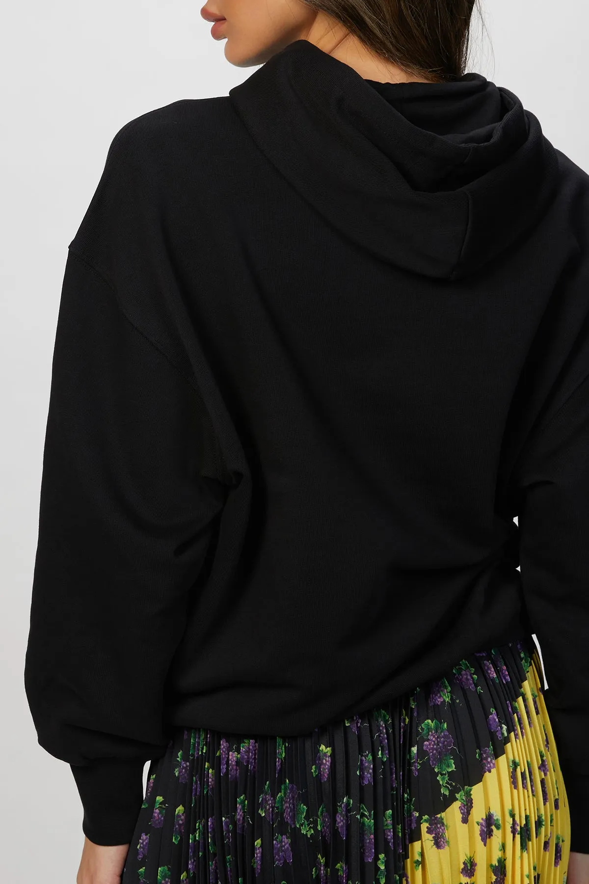 LOGO PRINT DRAWSTRING HOODIE
