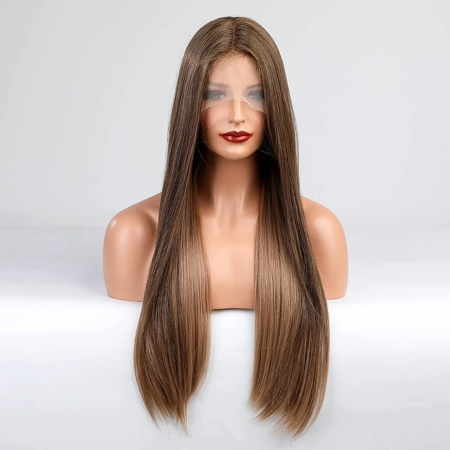 Long Ombre Brown Lace Front Wig