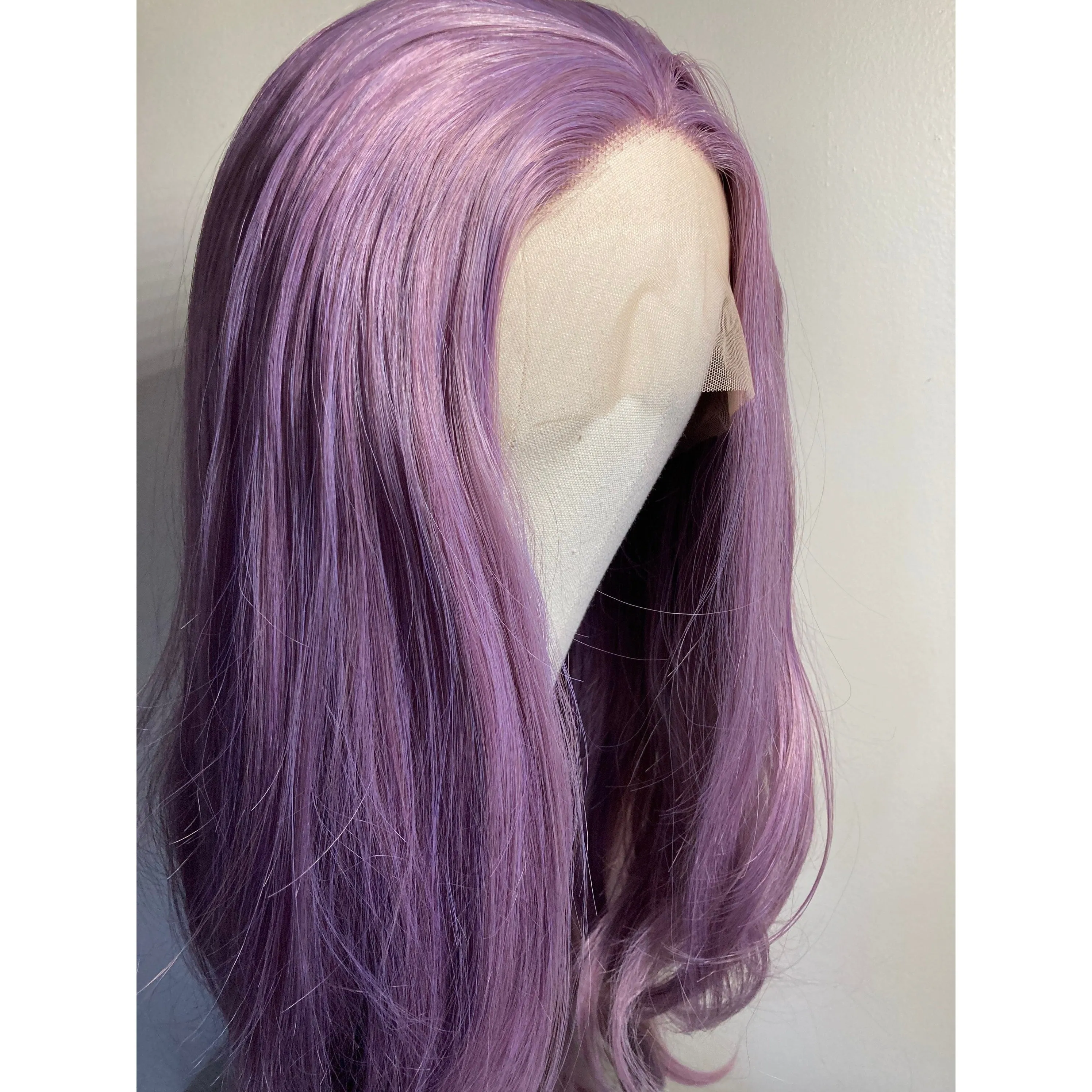 Long Purple Wavy Lace Front Wig