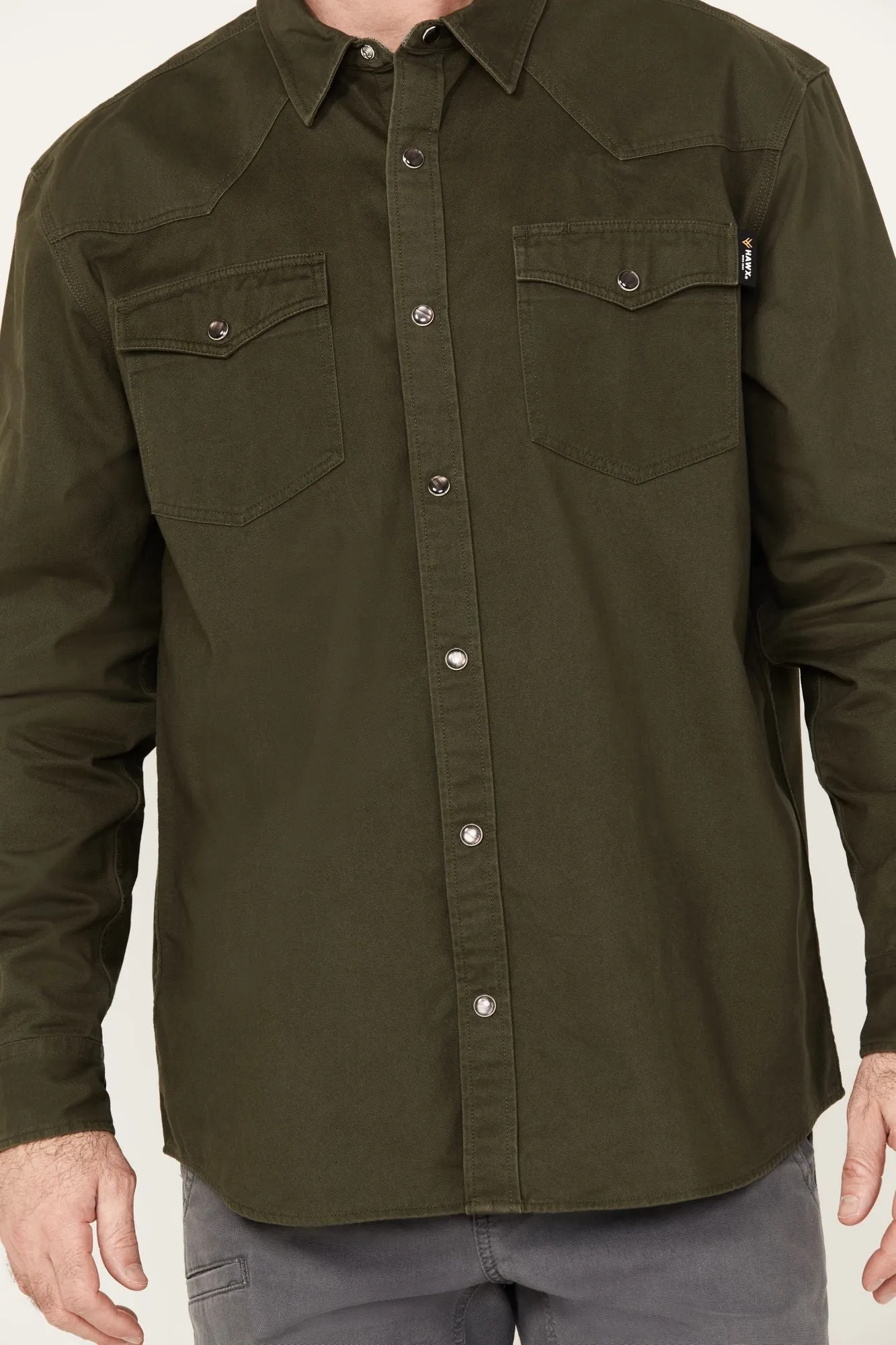 Long Sleeve Snap Work Shirt