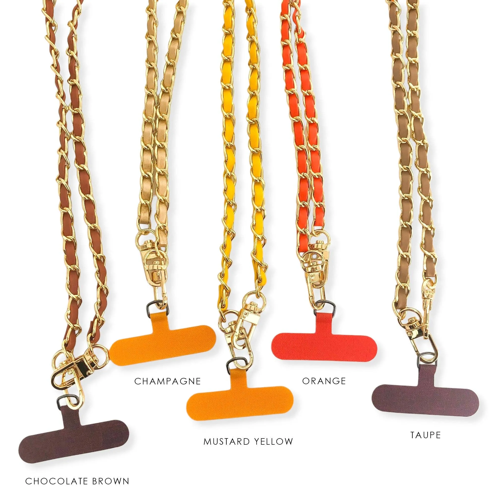 Long Vegan Leather Phone Chain