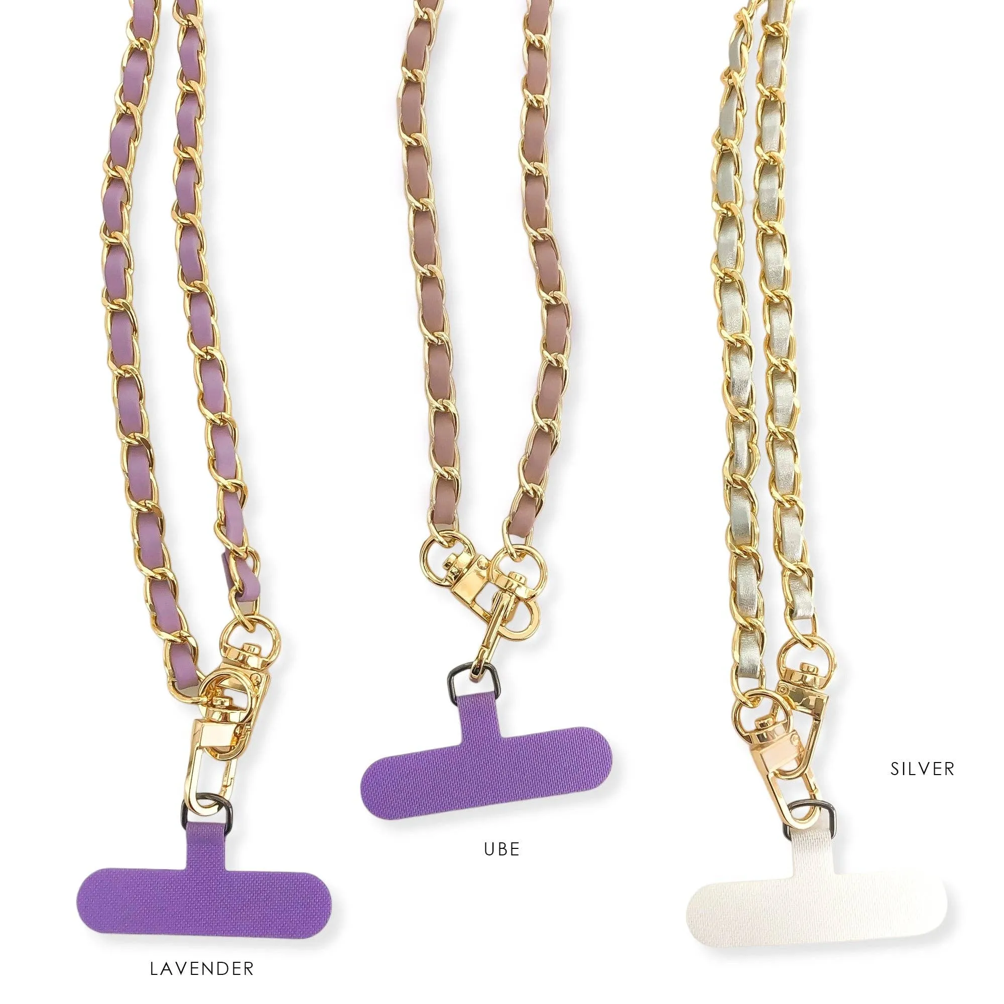 Long Vegan Leather Phone Chain