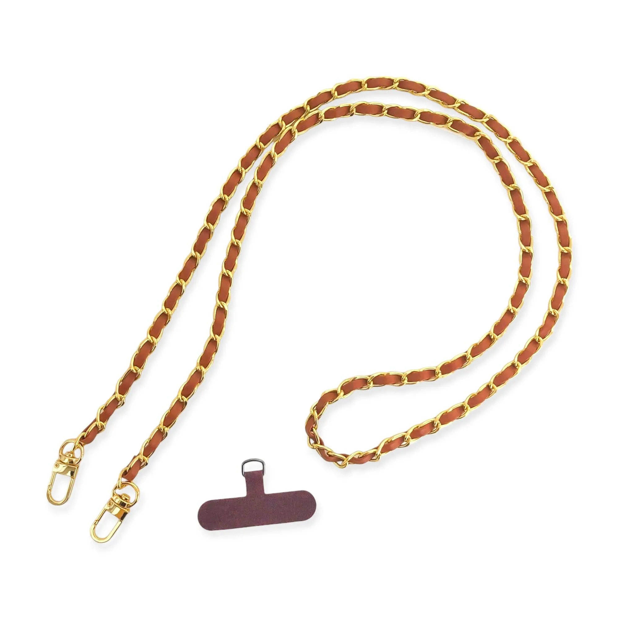 Long Vegan Leather Phone Chain