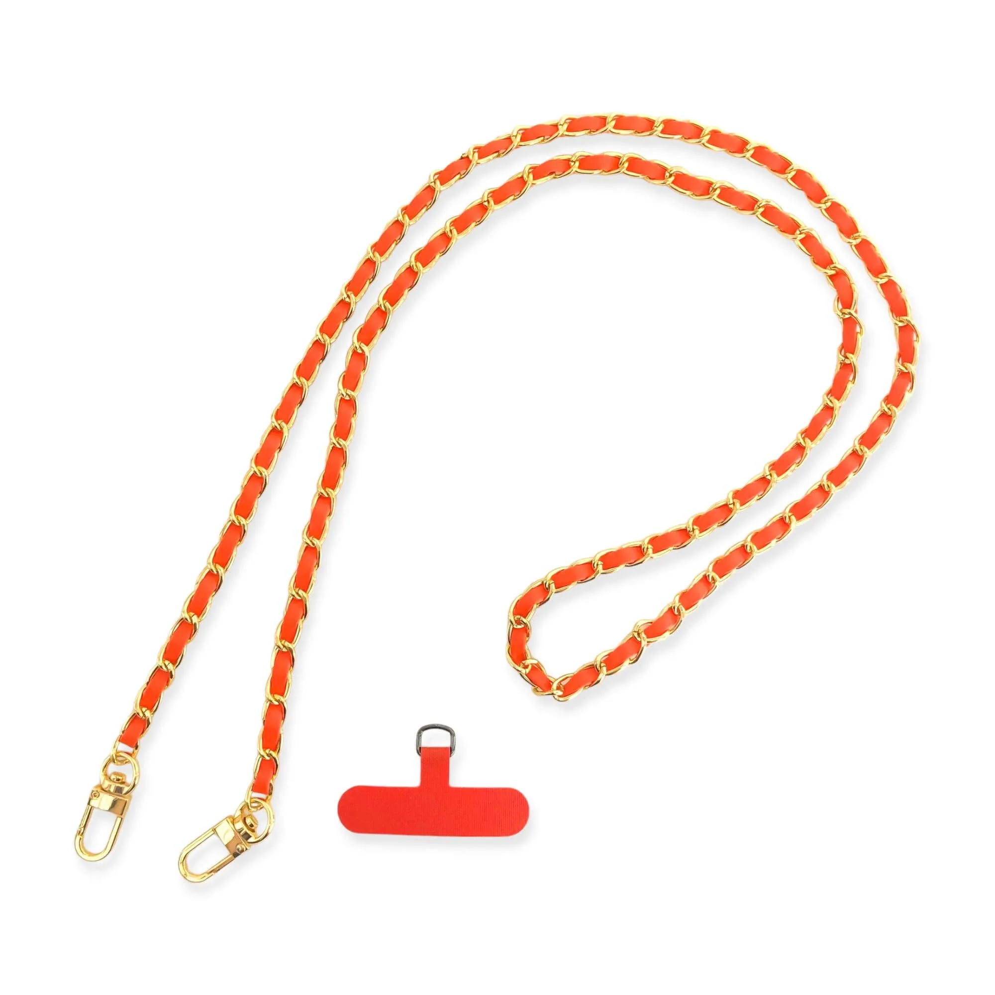 Long Vegan Leather Phone Chain