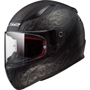 LS2 Rapid Full-Face Motorcycle Helmet - Crypt Graphic Matte Black