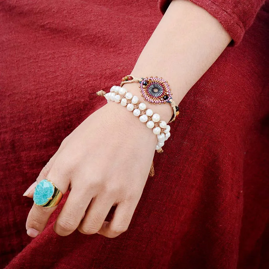Lucky Amazonite Goddess Ring